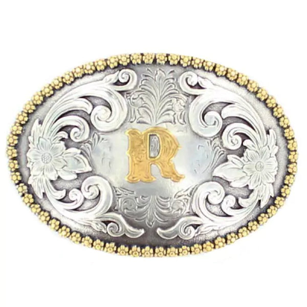 NOCONA OVAL INITIAL BUCKLE R - ACC BUCKLE - 37072-R