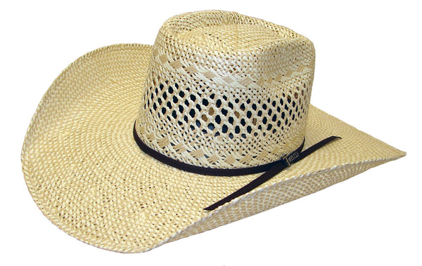 Twister Twisted Weave Ivory/Tan Straw Hat T71615