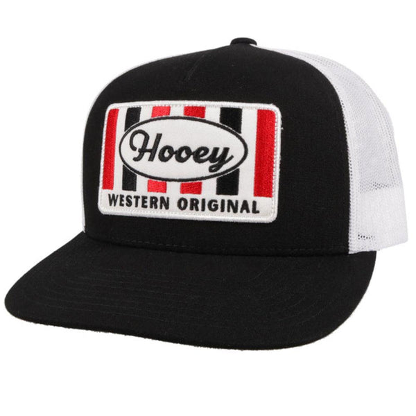 HOOEY Sudan Adjustable Snapback Trucker Mesh Back Hat with Logo 2101T-BK