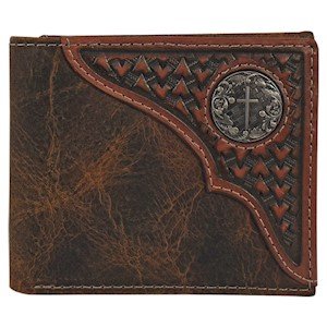Justin Yoke Tooled with Concho BiFold Wallet 23093138W5