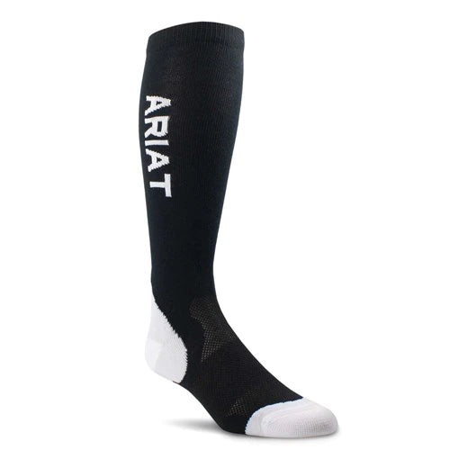 Ariat Tek Unisex Black And White Performance socks 10021154