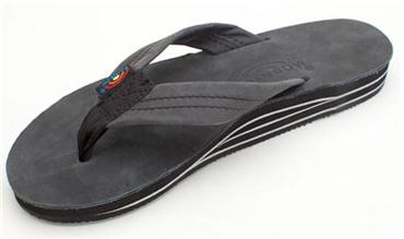 Double Layer Women's Rainbow Sandal Black