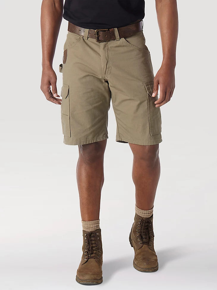 Wrangler Men's Riggs Workwear Ripstop Ranger Cargo Short- Bark