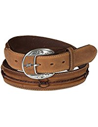 JUSTIN MENS BARK FENCED IN BELT