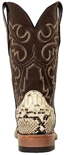 Cowtown Men's Square Toe Python Snake Skin Boot Q818
