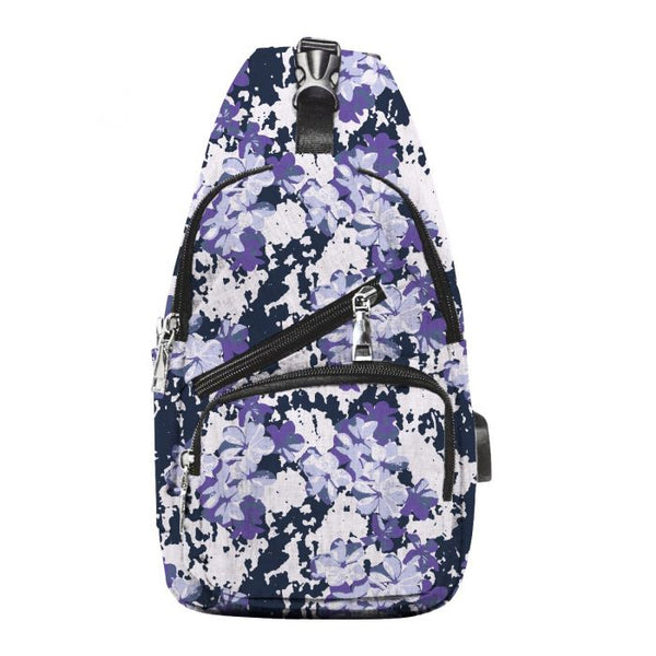 Anti-theft Daypack-Purple Floral - Regular