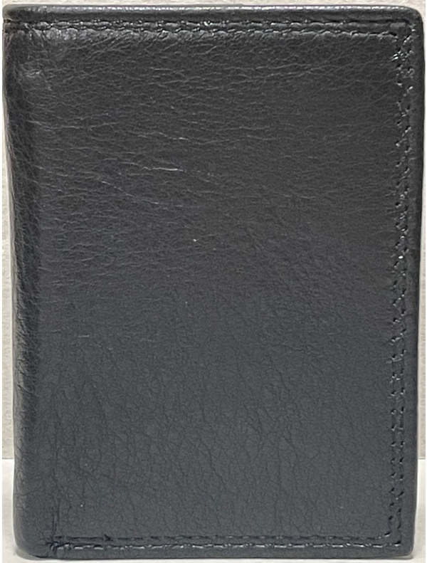 Top Notch Accessories Black Smooth Tri-Fold Wallet 5100BK
