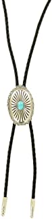 M&F Western Bolo Tie Silver/Turquoise Oval Pendant One Size