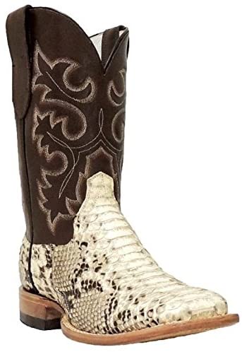 Cowtown Men's Square Toe Python Snake Skin Boot Q818