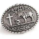 Nocona Men's Cowboy Prayer Belt Buckle 37374