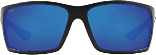 Costa Del Mar Men's Reefton Rectangular Sunglasses 580P Blackout/Blue 06S9007