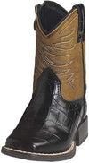 Ariat Western Boots Boys Fire Catcher Croco Print Zip Black A441000301