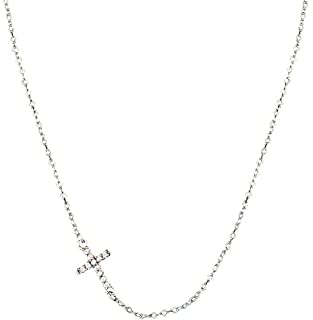 Montana Silversmiths Womens Montana smith CZ Small Cross Necklace Silver NC1510