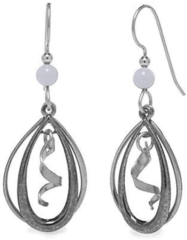 Silver Forest Open N Tear Duo & Spiral Dangle Earrings NE-1393D