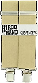 M & F Western Men's Hired Hand Suspenders Tan