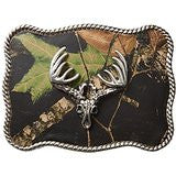 Nocona Men's Mossy Oak Deer Skull Buckle