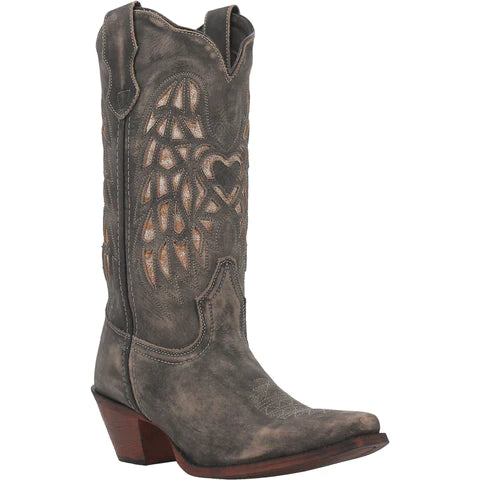Laredo Ladies Wingz Cowboy Boots Leather Brown 52414