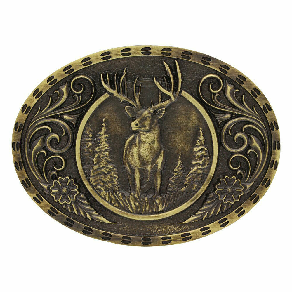 Montana Silversmiths Heritage Outdoor Stag Attitude Buckle A507C