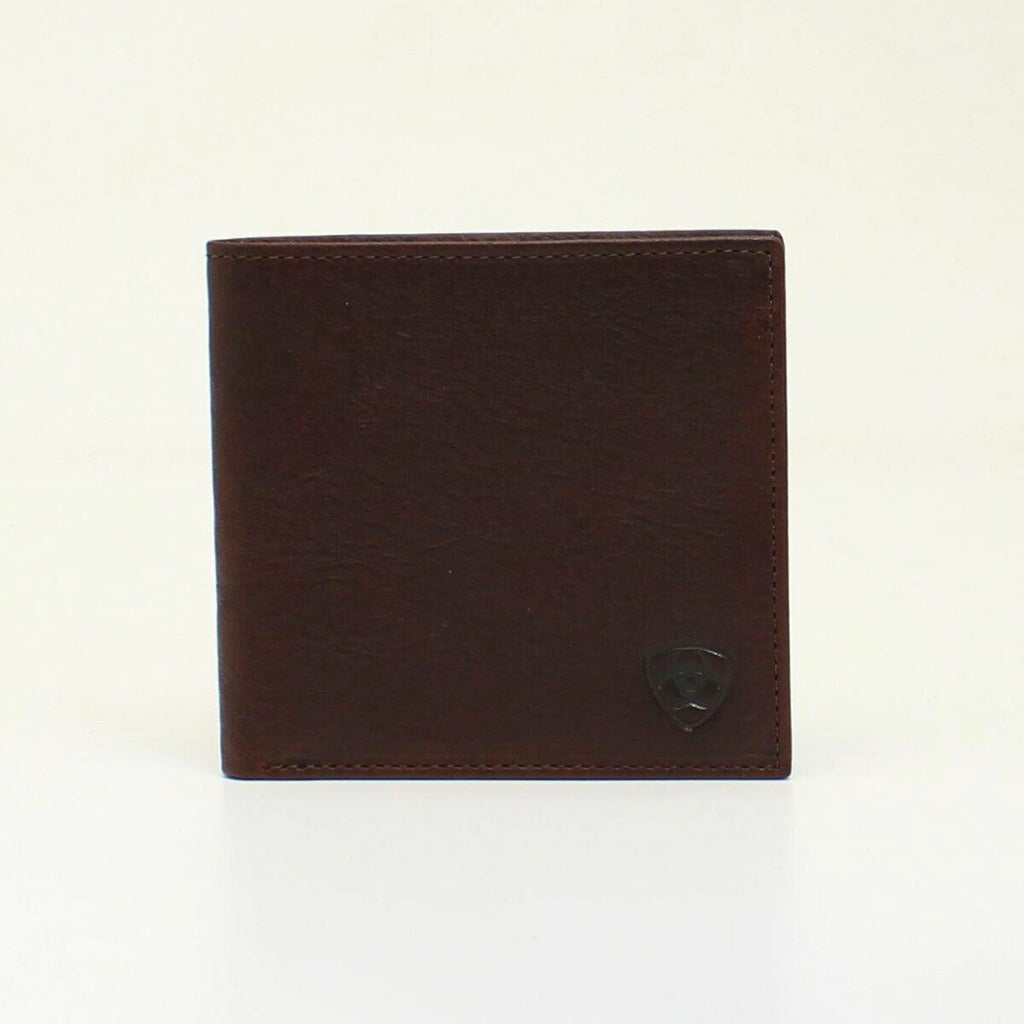 Ariat A35307283 Mens Bi-Fold Shield Logo Wallet Dark Copper