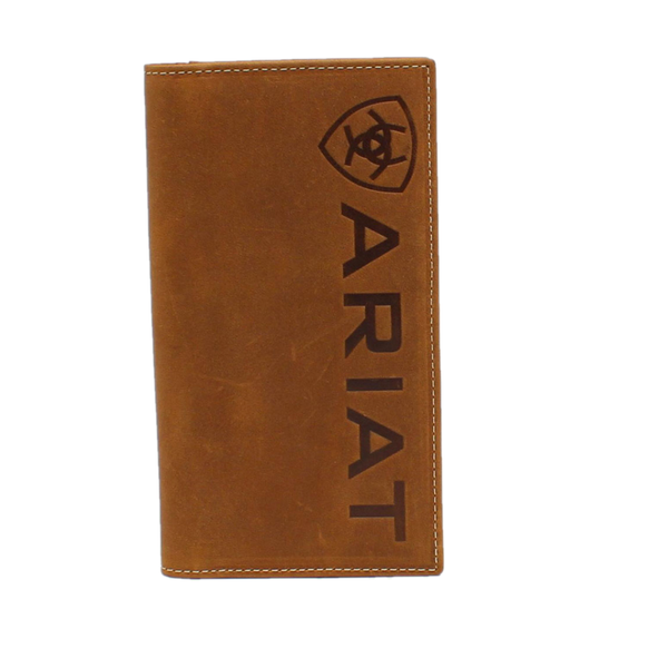 Ariat Men's Rodeo Medium Brown Vertical Logo Wallet A3545244