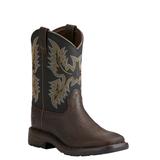 Ariat Kids Workhog Wide Square Toe Brown & Black Boots 10021452