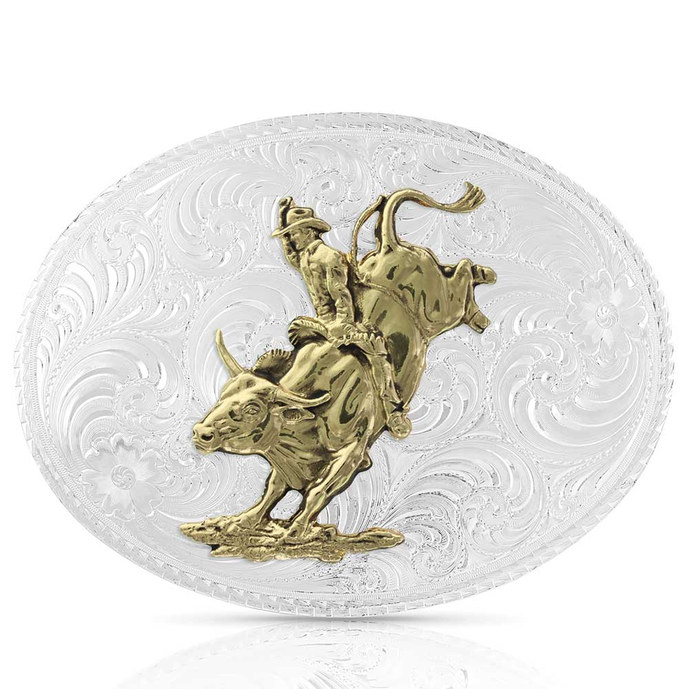 Montana Silversmith American Beauty Filigree Bull Rider Belt Buckle 6145-412