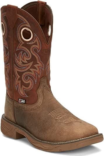 Justin Men's Rush Peanut Tan Water Buffalo Composite Toe Work Boot SE4341