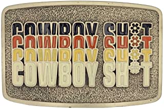 Montana Silversmiths Cowboy Sh*t Attitude Belt Buckles A922CST