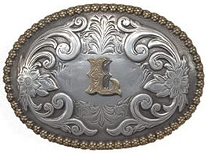 NOCONA OVAL INITIAL BUCKLE L - ACC BUCKLE - 37072-L