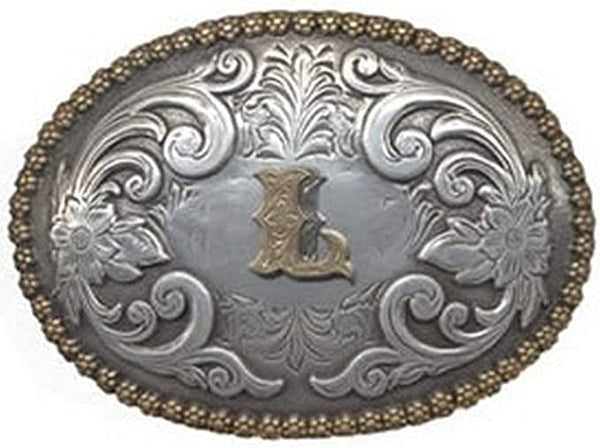 NOCONA OVAL INITIAL BUCKLE L - ACC BUCKLE - 37072-L