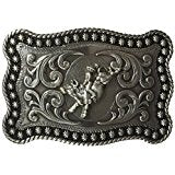Nocona Men's Silver Bull Scalop Rectangle Buckle 3759002