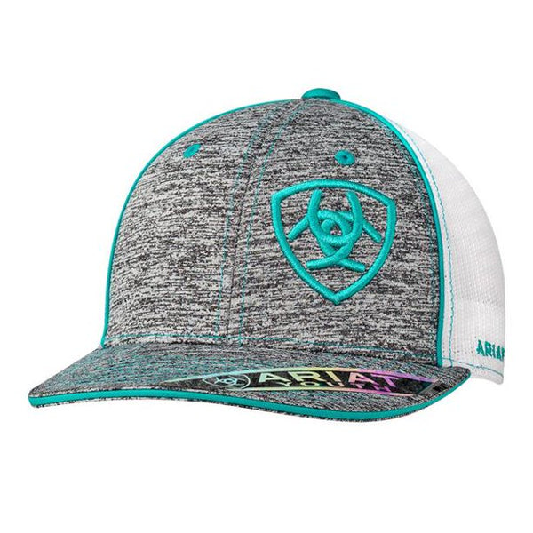 Ariat Youth Turquoise/Heather Offset Shield Logo Ball Cap 1517833