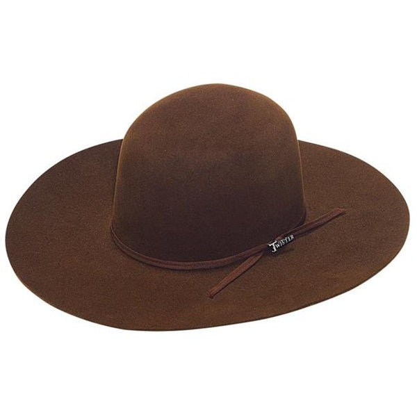 M&F Western 4.25 in. Twister 6X Open 2 Cord Fur Cowboy Hat Brown-T7635802