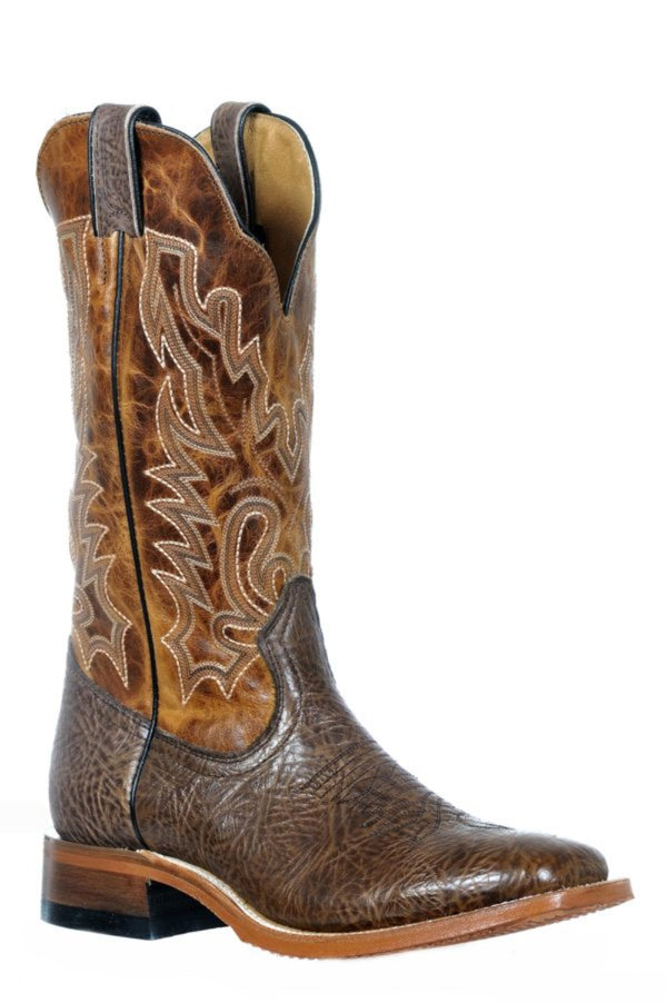 Boulet Ladies Lone Star Cognac Wide Square Toe Boot 9399