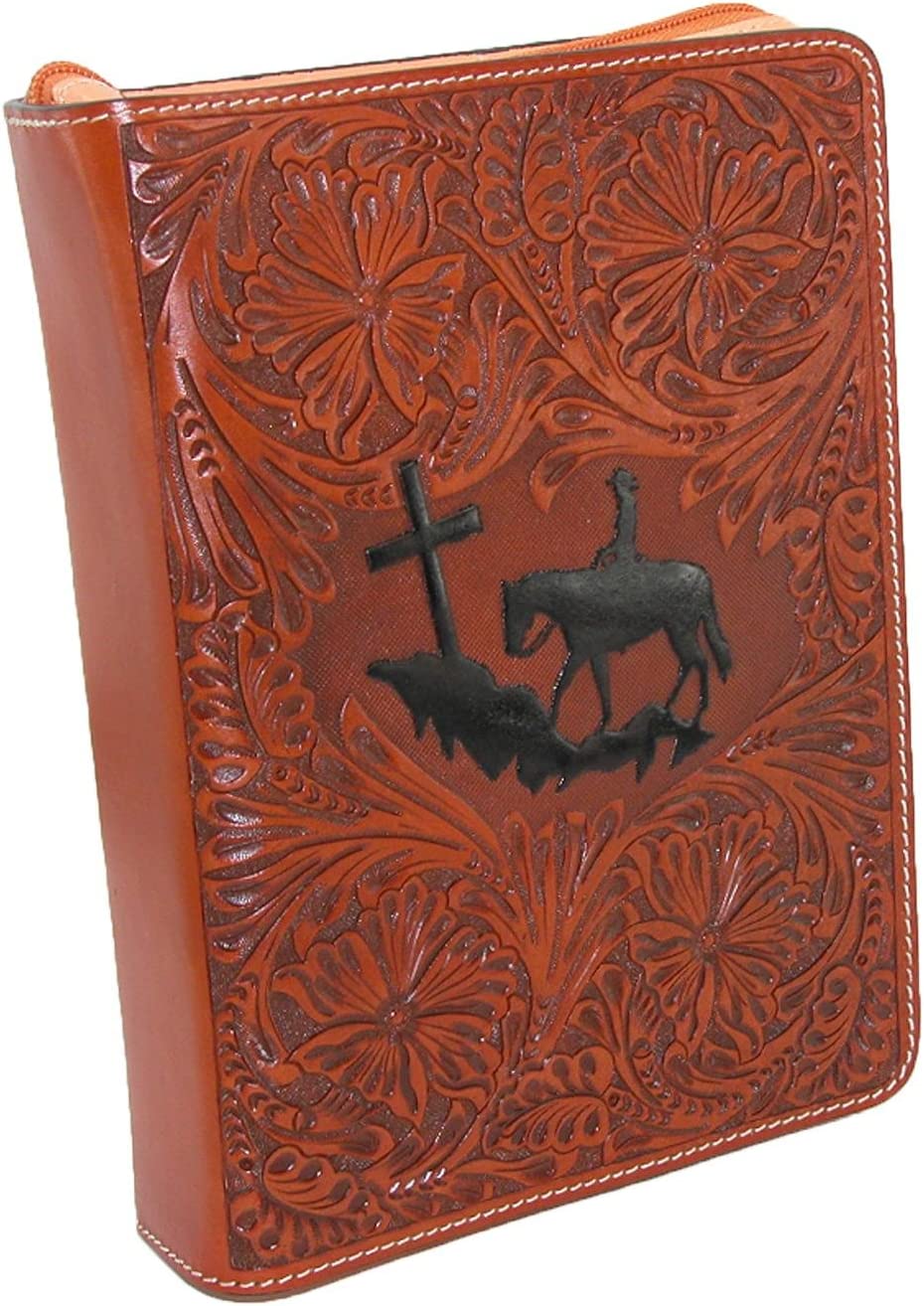 3D Hand Tooled Silhouette Bible Cover DBI193