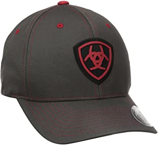 ARIAT Men's Gray Red Flex Fit Hat 1512406