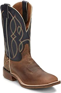 Tony Lama Men's Landgrab Western Boot Wide Square Toe Tan 7881