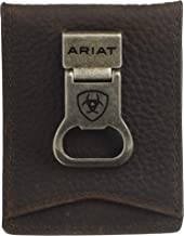 Ariat Ariat Shield Bottle Opener Money Clip Bifold Wallet Brown Rowdy One Size A35119282