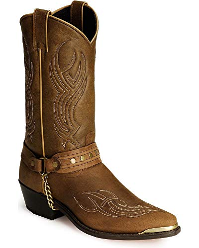Sage Mens Brown Harness Western Cowboy Boots 3012