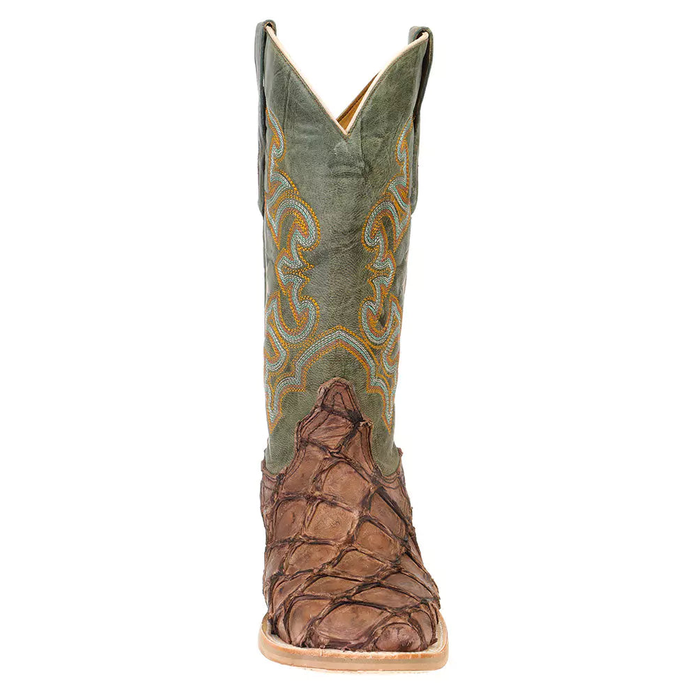 Corral Men's Brown/ Turquoise Fish Embroidery Boots A4048