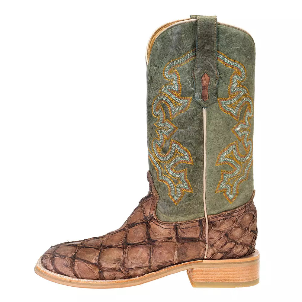 Corral Men's Brown/ Turquoise Fish Embroidery Boots A4048