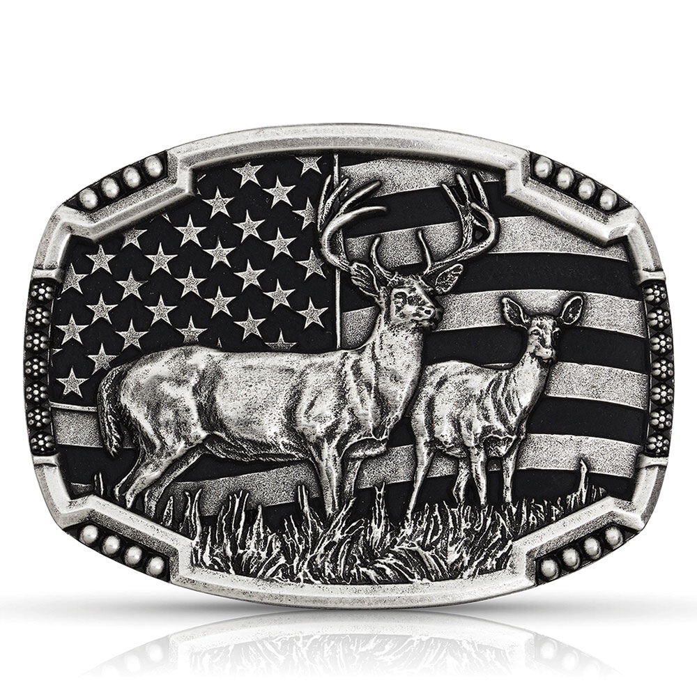 Montana Silversmiths Pair Deer Buckle A785S