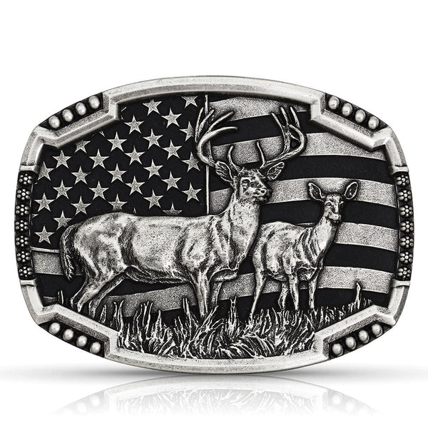 Montana Silversmiths Pair Deer Buckle A785S