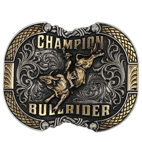 Montana Silversmith Roped In Champion Bull Rider Attitude Belt Buckle A870