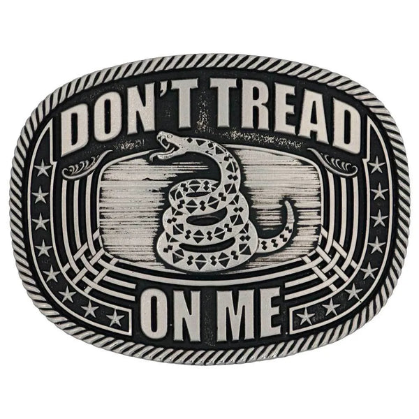 Attitude by Montana Silversmiths Don't Tread On Me Roped Attitude Buckle- A903