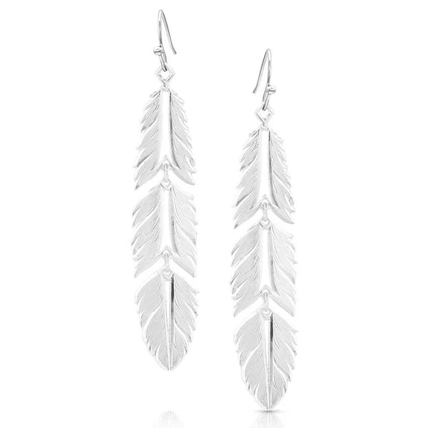 Freedom Feather American Made Montana Silversmiths Earrings-AMER5459