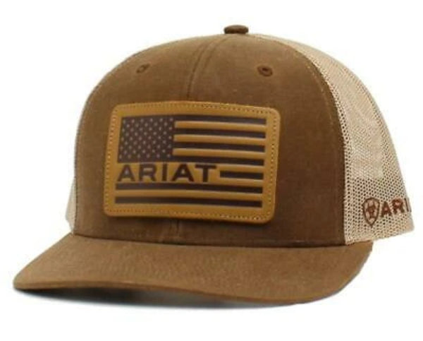 Ariat Leather USA Flag Patch Cap A300008902