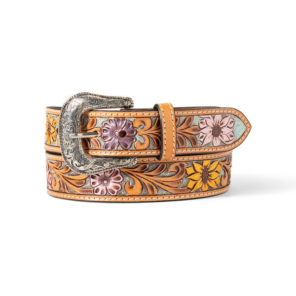 Ariat Ladies Sunflower & Daisy Tooled Belt A1566197