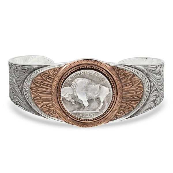 Montana Silversmiths Buffalo Feather Cuff Bracelet