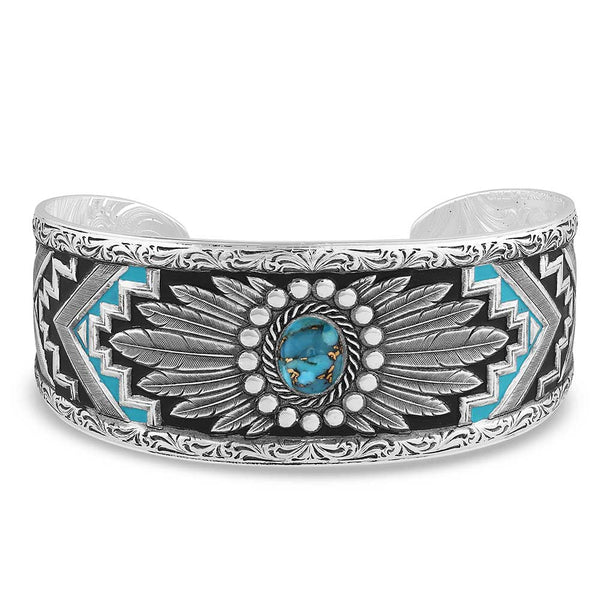 Montana Silvermiths Blue Spring Turquoise Cuff Bracelet BC5230